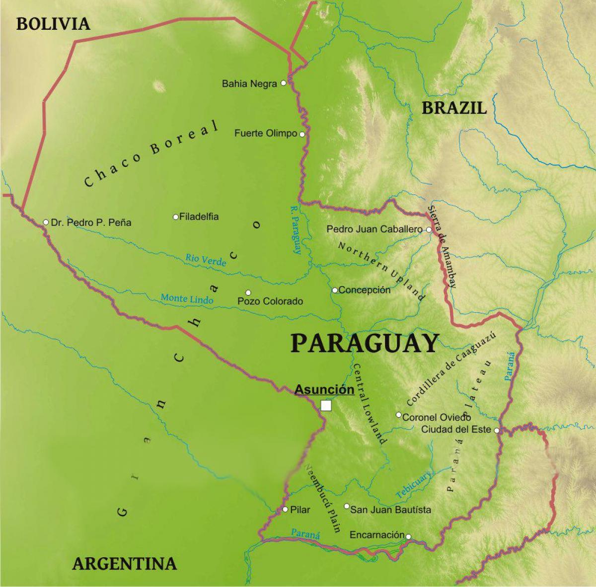 Карта Парагвай география