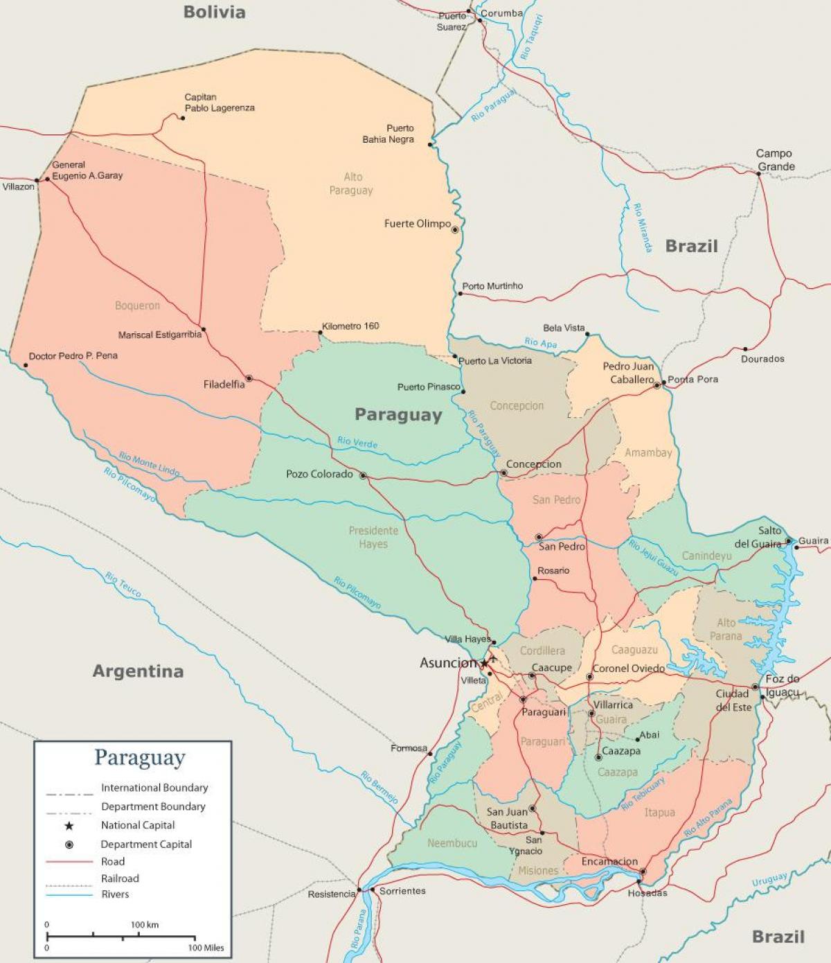 Парагвай асунсьон карте