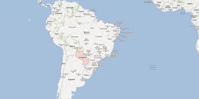 Карта Парагвай Южная Америка