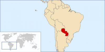 Парагвай расположение на карте мира