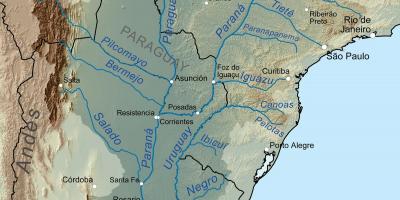 Карта реки Парагвай 